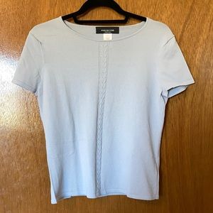- Light blue Knit top round neck